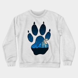 Wolf Paw Print - Mount Hood Crewneck Sweatshirt